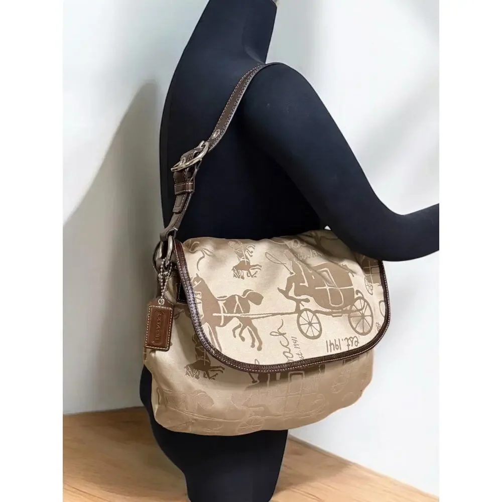 Y2K Coach F14888 1941 Horse & Carriage Flap Bag & Pleated Wristlet